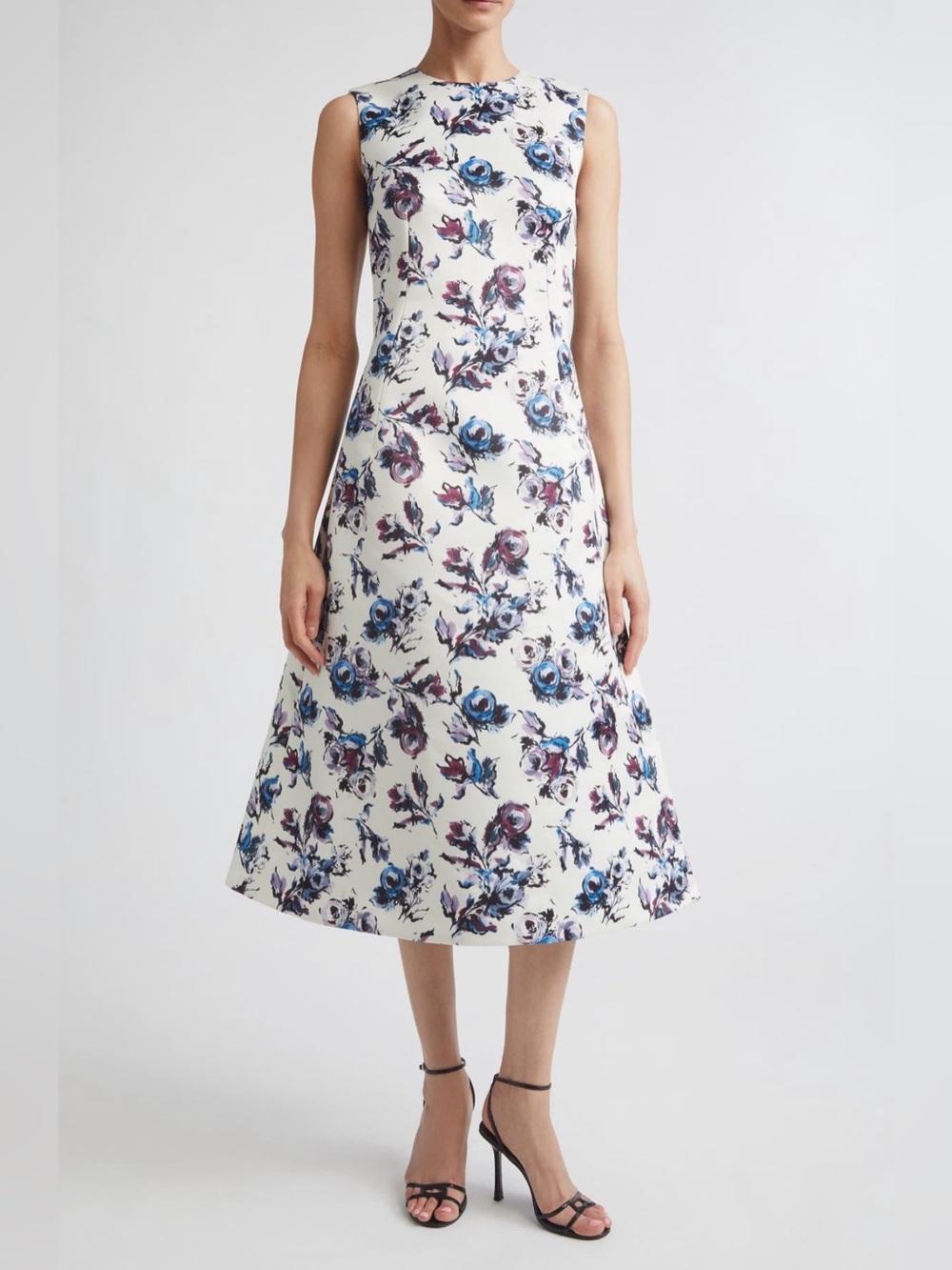 NWT Authentic Emilia Wickstead Rumi Floral Fit & Flare Dress 4 US/ 8 UK